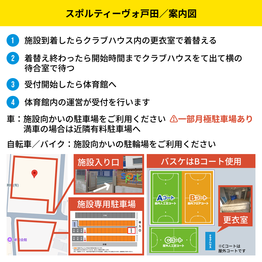 スポルティーヴォ戸田／案内図